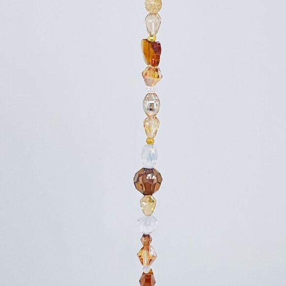 Beaded Suncatcher - Brown Butterfly - Clear Crystal Ring  -  Indoor/Outdoor - Picture 10 of 13